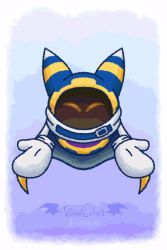 Rule 34 | animated, animated gif, cloak, closed eyes, creature, disembodied limb, evil smile, extra eyes, glitch, gloves, kirby&#039;s return to dream land, kirby (series), looking at viewer, looping animation, magolor, nintendo, no humans, signature, smile, solo, vibrantechoes
