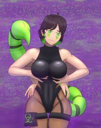 Rule 34 | 1girl, four armed, green eyes, indie virtual youtuber, radia active, scorpion tail, tail