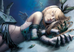 Rule 34 | 10s, 1girl, absurdres, air bubble, anchor, asphyxiation, black panties, colored eyelashes, blonde hair, breath, colored eyelashes, death, drowning, elbow gloves, closed eyes, gloves, highleg, highleg panties, highres, kantai collection, lepus, leung lik hang, long hair, panties, personification, realistic, rensouhou-chan, shimakaze (kancolle), underwater, underwear, white gloves