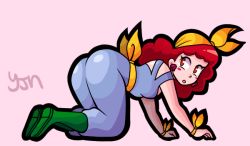 Rule 34 | arettes, bandana, captain syrup, colorized, lips, make, makeup, nintendo, pants, pirate, red eyes, red hair, shoes, tagme, wario land