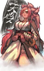 Rule 34 | 1girl, absurdres, artist name, baiken, black kimono, breasts, cleavage, dated, eyepatch, facial mark, guilty gear, guilty gear strive, highres, hua ha jiazi, huge breasts, japanese clothes, kataginu, katana, kimono, large breasts, lips, long hair, looking down, one-eyed, open clothes, open kimono, pink hair, ponytail, red eyes, samurai, sash, scar, scar across eye, sheath, sheathed, solo, staring, sword, weapon