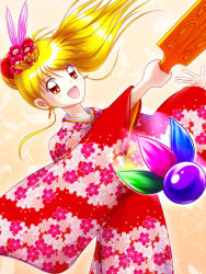Rule 34 | 1990s (style), akazukin chacha, blonde hair, highres, japanese clothes, kimono, magical princess, standing