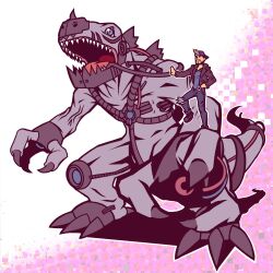 Rule 34 | cyborg, digimon, digimon (creature), highres, metaltyranomon, original, sharp teeth, tail, teeth, tyrannosaurus rex