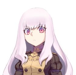 Rule 34 | 1girl, absurdres, boa (brianoa), brown jacket, closed mouth, epaulettes, eyelashes, fire emblem, fire emblem: three houses, highres, jacket, juliet sleeves, long sleeves, looking at viewer, lysithea von ordelia, nintendo, pink eyes, pink hair, puffy sleeves, simple background, solo, upper body, white background, wide-eyed