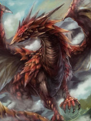Rule 34 | claws, dragon, edobox, no humans, original, spikes, wings