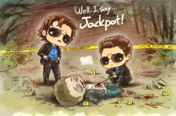 Rule 34 | 10s, 3boys, bad id, bad pixiv id, brothers, brown hair, corpse, csi miami, dean winchester, english text, formal, gun, kio09, male focus, multiple boys, poking, revision, sam winchester, siblings, suit, sunglasses, supernatural (tv series), weapon
