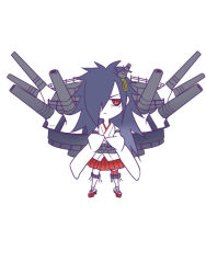 Rule 34 | 1girl, backpack, bag, black hair, cannon, cosplay, crossdressing, crossed bandaids, fusou (kancolle), fusou (kancolle) (cosplay), hair ornament, hairpin, kantai collection, long hair, looking at viewer, machinery, male focus, naruto (series), naruto shippuuden, parody, red eyes, simple background, solo, standing, tassel, turret, uchiha madara, white background, zuwai kani