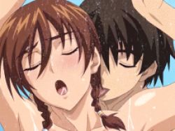 Rule 34 | 00s, 1boy, 1girl, against wall, anal, animated, animated gif, armpits, arms up, ass, bathroom, blush, breasts, brown hair, censored, closed eyes, fingering, from behind, grabbing, grabbing another&#039;s breast, hetero, kuouzumiaiginsusutakeizumonokamimeichoujin mika, large breasts, licking, lowres, mixed-sex bathing, mosaic censoring, nipple stimulation, nipple tweak, nipples, open mouth, orgasm, penis, pussy, resort boin, rub, rubbing, sex, shared bathing, shower, spread legs, tan, tanline, tongue, twintails, water, wet