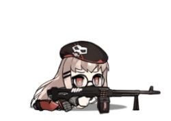 Rule 34 | :d, ammunition, ammunition belt, ammunition box, animated, animated gif, artist request, belt-fed, beret, black-framed eyewear, black hat, blowing bubbles, bullet, character name, chewing, chewing gum, closed eyes, closed mouth, copyright name, full body, general-purpose machine gun, girls&#039; frontline, glasses, green jacket, gun, hair ornament, hairclip, hat, heavy machine gun, holding, holding gun, holding weapon, jacket, light brown hair, long hair, lowres, lying, machine gun, military cartridge, official art, on stomach, open clothes, open jacket, open mouth, red eyes, red thighhighs, rifle cartridge, round eyewear, simple background, skull print, smile, solo, standing, thighhighs, type 80 (girls&#039; frontline), type 80 machine gun, very long hair, weapon, white background