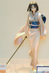 Rule 34 | barefoot, figure, japanese clothes, kara no kyoukai, kimono, obi, photo (medium), ryougi shiki, sash, solo, sword, weapon