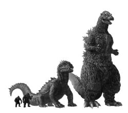 Rule 34 | 1girl, absurdres, ann darrow, ape, crossover, cuffs, dinosaur, dress, dual persona, giant, giant monster, godzilla, godzilla (series), gojira, gorilla, highres, kaijuu, king kong, king kong (1933), king kong (series), monochrome, monster, multiple crossover, restraints, rhedosaurus, rko radio pictures, shackles, size comparison, size difference, tail, the beast from 20,000 fathoms, toho, ultra-taf, warner bros