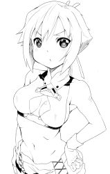 Rule 34 | 10s, 1girl, aquarion (series), aquarion evol, breasts, ekakibito, greyscale, monochrome, simple background, solo, white background, zessica wong