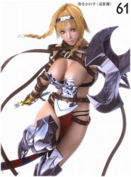 Rule 34 | 1girl, 3d, breasts, cowboy shot, female focus, leina, m-rs, panties, queen&#039;s blade, running, solo, underwear, white background