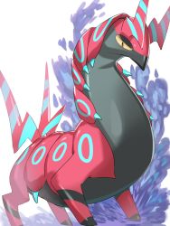Rule 34 | alternate color, animal focus, bad id, bad pixiv id, brown pupils, commentary request, creatures (company), game freak, gen 5 pokemon, highres, horns, looking down, mian (3zandora), nintendo, no humans, pokemon, pokemon (creature), scolipede, shiny pokemon, solo, spikes, standing, yellow eyes