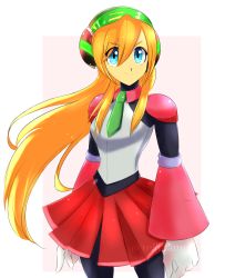 Rule 34 | 1girl, female focus, highres, mega man (series), pachislot rockman ability, ponytail, roll (pachislot rockman ability), simple background, solo, white background