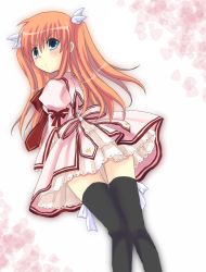 Rule 34 | 10s, 1girl, bad id, bad pixiv id, black thighhighs, dutch angle, highres, knees together feet apart, mana (10221125), ootori chihaya, rewrite, ribbon, skirt, solo, thighhighs, twintails, two side up, zettai ryouiki