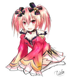 Rule 34 | 1girl, alyn (fairy fencer f), female focus, highres, looking at viewer, niche-tan, pink eyes, pink hair, solo