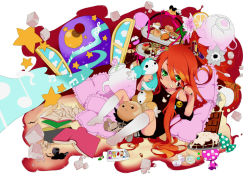 Rule 34 | 00s, 1boy, bad id, bad pixiv id, cake, chocolate, colorful, eating, food, green eyes, long hair, luke fon fabre, male focus, mieu (tales), numeri, orange hair, pastry, socks, solo, stuffed animal, stuffed toy, sweets, tales of (series), tales of the abyss, trap