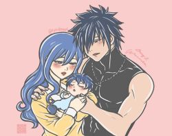 Rule 34 | 1girl, blue hair, fairy tail, gray fullbuster, if they mated, juvia lockser, tagme