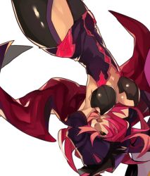 Rule 34 | 1girl, black sclera, blazblue, blazblue: central fiction, breasts, cape, colored sclera, hat, hyakuhachi (over3), konoe a. mercury, large breasts, phantom (blazblue), pink hair, solo, witch hat