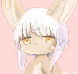 Rule 34 | 10s, artist request, brown eyes, rabbit, furry, lowres, made in abyss, mitty (made in abyss), nanachi (made in abyss), smile, white hair
