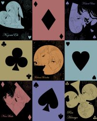 Rule 34 | 10s, 6+girls, absurdres, ayase eli, club (shape), diamonds (playing card), e len, earrings, formal, hearts (playing card), highres, hoshizora rin, jewelry, kira tsubasa, koizumi hanayo, kosaka honoka, love live!, love live! school idol project, minami kotori, multiple girls, nishikino maki, sonoda umi, spade (shape), tojo nozomi, yazawa nico, yuri