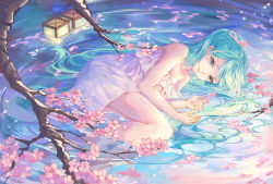 Rule 34 | 1girl, absurdly long hair, anniversary, aqua eyes, aqua hair, artist name, artist request, bare legs, bare shoulders, blue eyes, blue hair, breasts, cleavage, dress, feet, female focus, flower, frilled dress, frills, full body, hatsune miku, highres, long hair, looking at viewer, ocean, petals, pink flower, qie, smile, solo, sundress, tree, twintails, very long hair, vocaloid, white dress
