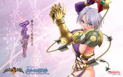 Rule 34 | 1girl, armor, blue eyes, breasts, cleavage, gloves, hair over one eye, highres, huge breasts, isabella valentine, large breasts, nigou, short hair, shoulder pads, solo, soul calibur, soulcalibur, soulcalibur iv, sword, thighhighs, weapon, whip, whip sword, white hair