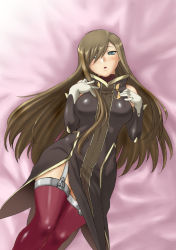 Rule 34 | 00s, 1girl, blush, breasts, long hair, skirt, solo, tales of (series), tales of the abyss, tear grants, thighhighs, uniform