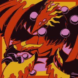 bird digicore digimon digimon_(creature) feathers fire solo wings zhuqiaomon