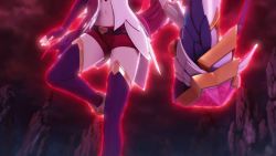 Rule 34 | 1girl, alternate costume, alternate hair color, animated, jinx (league of legends), league of legends, lipstick, long hair, magical girl, makeup, red hair, star guardian (league of legends), star guardian jinx, thighhighs, twintails, weapon, wings
