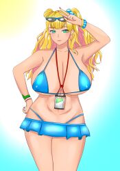 Rule 34 | 1girl, blonde hair, breasts, galko, highres, huge breasts, long hair, oshiete! galko-chan, solo