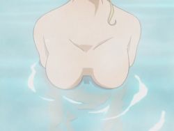 Rule 34 | 00s, 1girl, animated, animated gif, bath, blonde hair, breasts, closed eyes, indoors, medium breasts, nude, partially submerged, sawachika eri, school rumble, screencap, solo, steam, water, wet