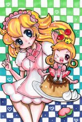 Rule 34 | 2girls, asuka momoko, child, female focus, mario (series), multiple girls, nintendo, ojamajo doremi, princess peach