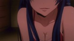 Rule 34 | 00s, 1girl, animated, animated gif, bare shoulders, blue hair, bouncing breasts, breasts, cleavage, head out of frame, kawashima ami, lips, lowres, screencap, solo, spaghetti strap, toradora!