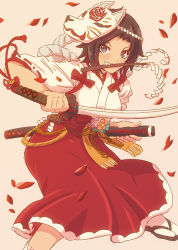 Rule 34 | 1girl, japanese clothes, katana, kimono, mask, ruby rose, rwby, short hair, sword, weapon