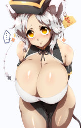 Rule 34 | + +, 10s, 1girl, animal ears, bare shoulders, blush, breasts, china dress, chinese clothes, cleavage, cleavage cutout, clothing cutout, curvy, dress, ear tag, fantasista doll, hat, huge breasts, leaning forward, looking at viewer, mouse ears, mouse tail, side slit, silver hair, solo, tail, thick thighs, thighs, tokyo (great akuta), wide hips, yellow eyes, yougen (fantasista doll)