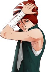 Rule 34 | 10s, 1boy, bandages, bare shoulders, boruto: naruto next generations, brown eyes, brown hair, hat, highres, male focus, naruto, naruto (series), open mouth, osomatsu1ban, solo, teeth, upper body, yuino iwabee