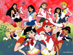 Rule 34 | 6+girls, aladdin (disney), annotated, ariel (disney), aurora (disney), beauty and the beast, belle (disney), bishoujo senshi sailor moon, bishoujo senshi sailor moon supers, black hair, black neckwear, blonde hair, blue bow, blue eyes, blue sailor collar, blue skirt, bow, brooch, brown eyes, brown hair, company connection, cosplay, crossover, detached sleeves, disney, doily, earrings, esmeralda (disney), eyelashes, fa mulan (disney), garnet rod, gloves, green skirt, happy, heart, heart brooch, holding hands, inner senshi, jasmine (disney), jewelry, lipstick, long hair, looking afar, looking at viewer, madellaine (disney), magical girl, makeup, manon yapari, melody (disney), mother and daughter, mulan, multicolored clothes, multicolored skirt, multiple girls, orange skirt, outer senshi, parody, pink bow, pocahontas, pocahontas (disney), red bow, red hair, red skirt, ribbon, sailor chibi moon, sailor chibi moon (cosplay), sailor collar, sailor jupiter, sailor jupiter (cosplay), sailor mars, sailor mars (cosplay), sailor mercury, sailor mercury (cosplay), sailor moon, sailor moon (cosplay), sailor neptune, sailor neptune (cosplay), sailor pluto, sailor pluto (cosplay), sailor senshi, sailor senshi (cosplay), sailor uranus, sailor uranus (cosplay), sailor venus, sailor venus (cosplay), serious, shirt, short hair, skirt, sleeping beauty, smile, standing, super sailor chibi moon, super sailor chibi moon (cosplay), super sailor jupiter, super sailor jupiter (cosplay), super sailor mars, super sailor mars (cosplay), super sailor mercury, super sailor mercury (cosplay), super sailor moon, super sailor moon (cosplay), super sailor venus, super sailor venus (cosplay), the hunchback of notre dame, the little mermaid, tiara, watermark, web address, white gloves, yellow bow