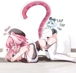 absurdres animal_ears armpits breasts cat_ears chattino_(raora_panthera) gurumie hat highres hololive hololive_english large_breasts pink_hair raora_panthera tagme tail thighhighs virtual_youtuber