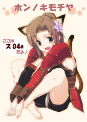 Rule 34 | 00s, 1girl, animal ears, armor, barefoot, cat ears, cat tail, feet, final fantasy, final fantasy xi, galore, hume, mithra (ff11), red armor, solo, tail