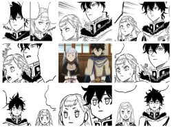 Rule 34 | bad tag, black clover, black hair, couple, lovers, noelle silva, soulmates, twintails, yuno (black clover)