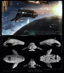 Rule 34 | 1other, 3d, absurdres, ambiguous gender, battleship (eve online), character sheet, commentary, concept art, copyright name, eve online, fleeing, from side, highres, in orbit, military vehicle, multiple views, nebula, original, planet, przemek-duda, science fiction, sky, spacecraft, star (sky), starry sky, vehicle focus
