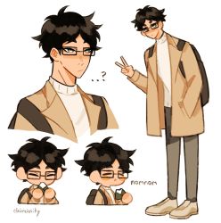 Rule 34 | ..., 1boy, ?, akaashi keiji, artist name, backpack, bag, black hair, blue eyes, brown jacket, chibi, claireiosity, closed mouth, curly hair, eating, eyebrows, closed eyes, food, full body, glasses, grey legwear, grey pants, haikyuu!!, hand in pocket, highres, holding, holding food, jacket, long sleeves, male focus, sound effects, pale skin, pants, pocket, shoes, short hair, sleeves past elbows, solo, solo focus, sweater, turtleneck, turtleneck sweater, twitter username, watermark, white background, white footwear, white sweater