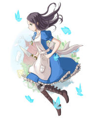 Rule 34 | alice: madness returns, alice (alice in wonderland), alice in wonderland, alice liddell (american mcgee&#039;s alice), american mcgee&#039;s alice, black hair, bug, butterfly, green eyes, insect, knife, weapon