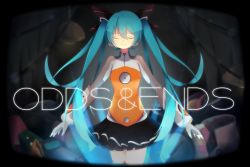 Rule 34 | 1girl, aqua hair, copyright name, closed eyes, hatsune miku, headphones, highres, long hair, meranoreuka (naokentak), nail polish, odds &amp; ends (vocaloid), project diva (series), project diva f, skirt, solo, thighhighs, twintails, very long hair, vocaloid