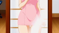 Rule 34 | 00s, 1girl, animated, animated gif, blush, breasts, brown hair, closed eyes, female focus, huge filesize, indoors, large breasts, akizuki marina, mirror, naked towel, nipples, oni chichi, open mouth, poro, purple eyes, reflection, solo, standing, towel, towel on head, undressing