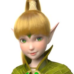 Rule 34 | 3d, animated, animated gif, blonde hair, dragon nest, elf, green eyes, liya (dragon nest), lowres, pointy ears, ponytail, simple background, solo