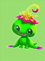 Rule 34 | digimon, digimon (creature), flower, monster girl, palmon, petals, plant girl, sharp teeth, teeth