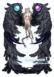 Rule 34 | 1boy, digimon, digimon (creature), feathers, highres, male focus, ordinemon, solo, tentacles, wings